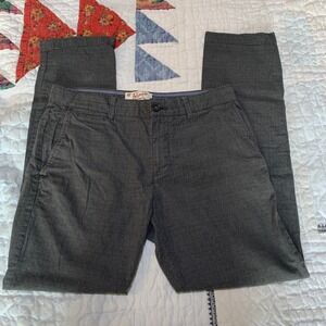 Original Penguin Plaid Chinos Gray Slim Fit Trousers 32x32